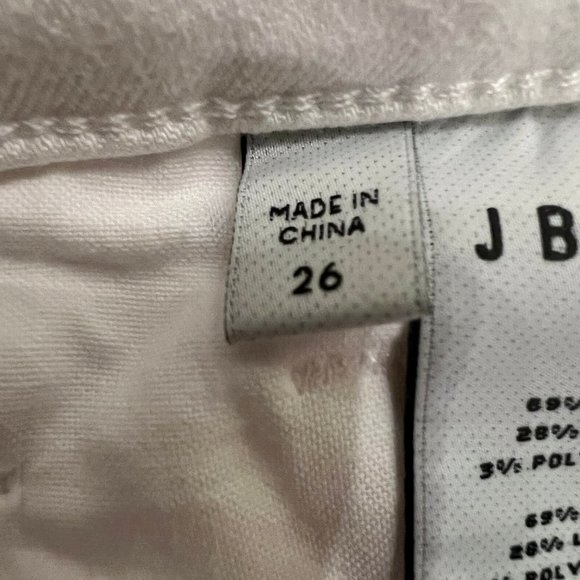J. Brand White Hi Rise Crop Button Fly Skinny Jeans Size 26 - Picture 9 of 12